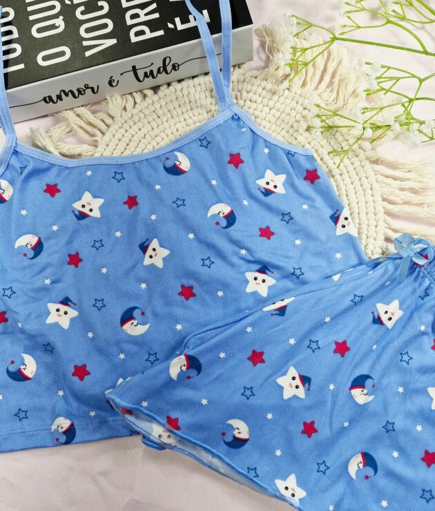 Baby Doll Feminino em Suede Estampado