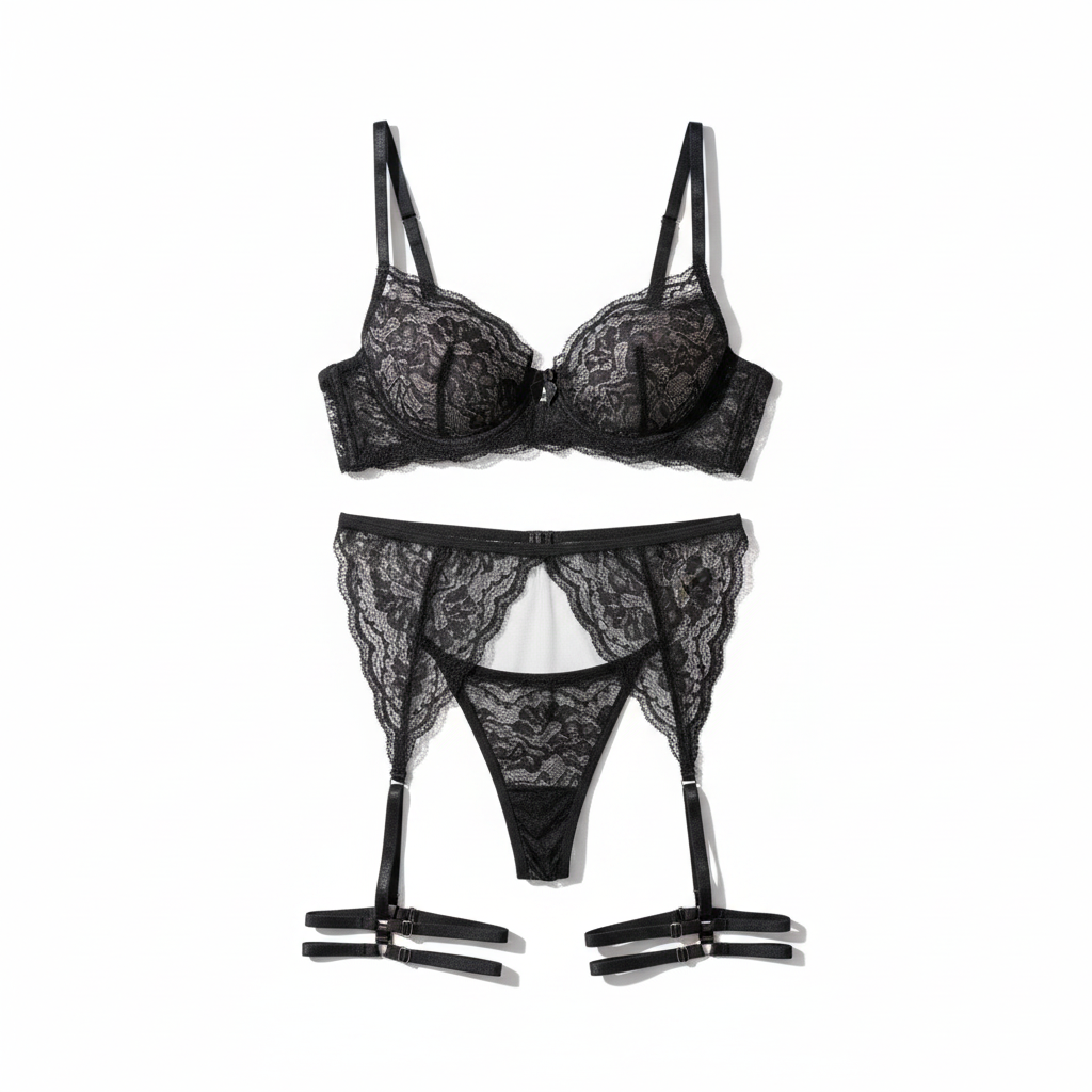 Conjunto em Renda com Cinta-Liga – Kelly