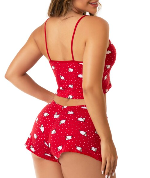 Baby Doll Feminino em Suede Estampado