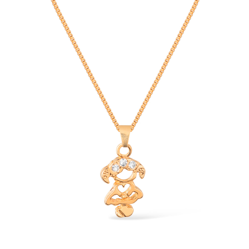 Colar Dourado Filho ou Filha com Zircônias